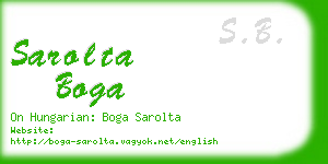 sarolta boga business card